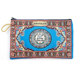Embroidered Fabric Purse, Choice of Sizes - Colorful Dove of Peace Shalom