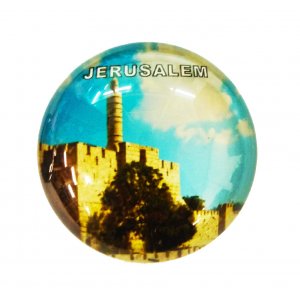Tower of David - Ceramic Glass Magnet –