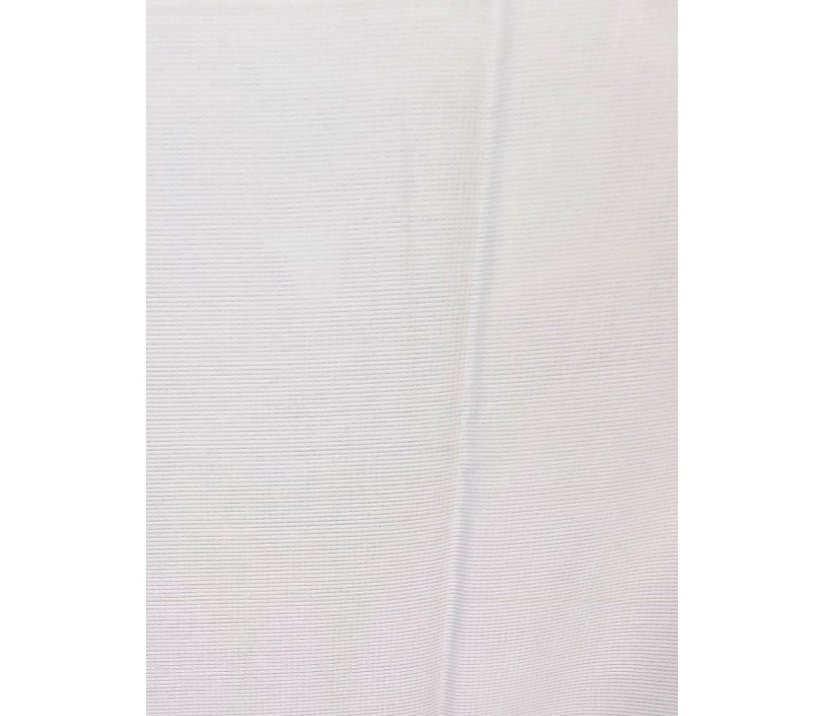 Acrylic Non-Slip Prayer Shawl, Checkerboard Textured Weave – White on White Stripes