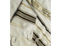 Acrylic Tallit Prayer Shawl with Black and Gold Stripes - Talitania