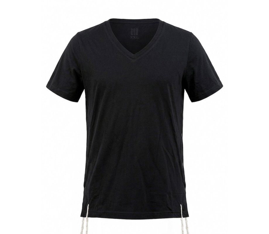 Adult Dry-Fit T-Shirt with Tzitzit Attached - Black