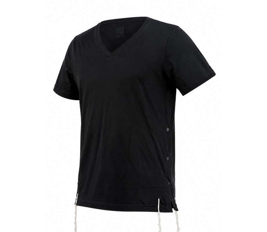 Adult Dry-Fit T-Shirt with Tzitzit Attached - Black