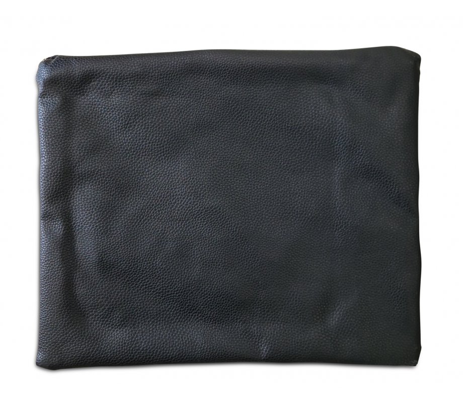 Black Faux Leather Tallit and Tefillin Bag Set, Embroidered - Breslev Flames