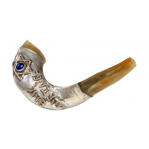 Blow the Great Shofar Sterling Silver Ram's Horn Shofar