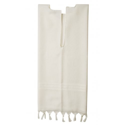 Boys and Mens Soft White Wool Tallit Katan