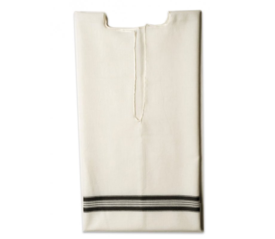 Black-Striped Classic Wool Tallit Katan