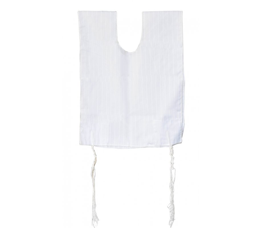 Dry-Fit T-Shirt with Kosher Tzitzit Attached - White