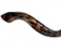 Collectors Hand Painted Kudu Shofar with Gold Grapevine