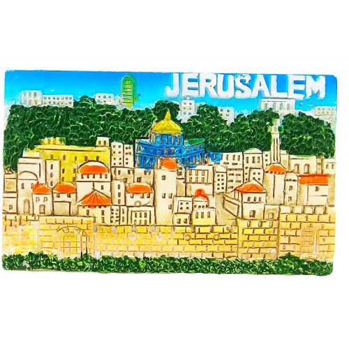 Colorful Jerusalem Images - Polyresin Magnet