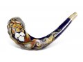 Decorated Hand Painted Ram's Horn Shofar -Lion of Judah Design