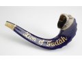 Decorated Hand Painted Ram's Horn Shofar -Lion of Judah Design