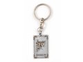 Dog Tag Key Ring with Jerusalem Images in Frame - Stainless Steel