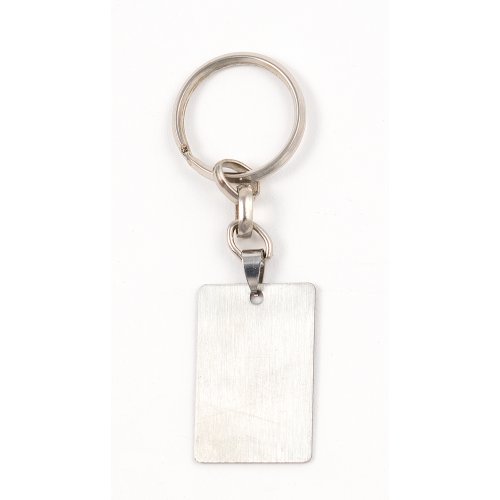 Dog Tag Key Ring with Jerusalem Images in Frame - Stainless Steel