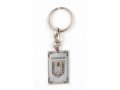 Dog Tag Key Ring with Lion of Judah in Frame and 