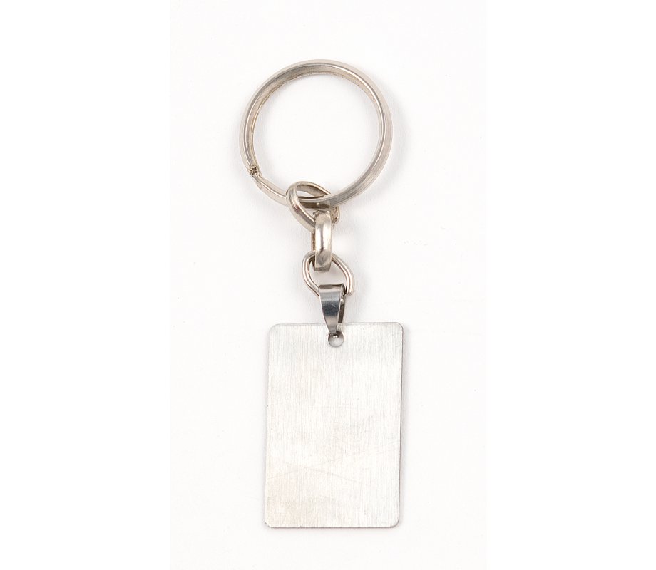 Dog Tag Key Ring with Lion of Judah in Frame and