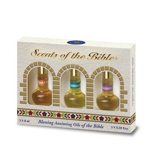 Ein Gedi Trio Set of Anointing Oil, Myrrh, Spikenard and Frankincense