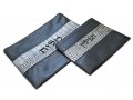 Faux Leather Two Tone Black and Gray Tallit and Tefillin Bag - Crocodile Design