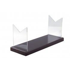 Folding Acrylic Shofar Stand with Wood Base for Yemenite Kudu Horns 36