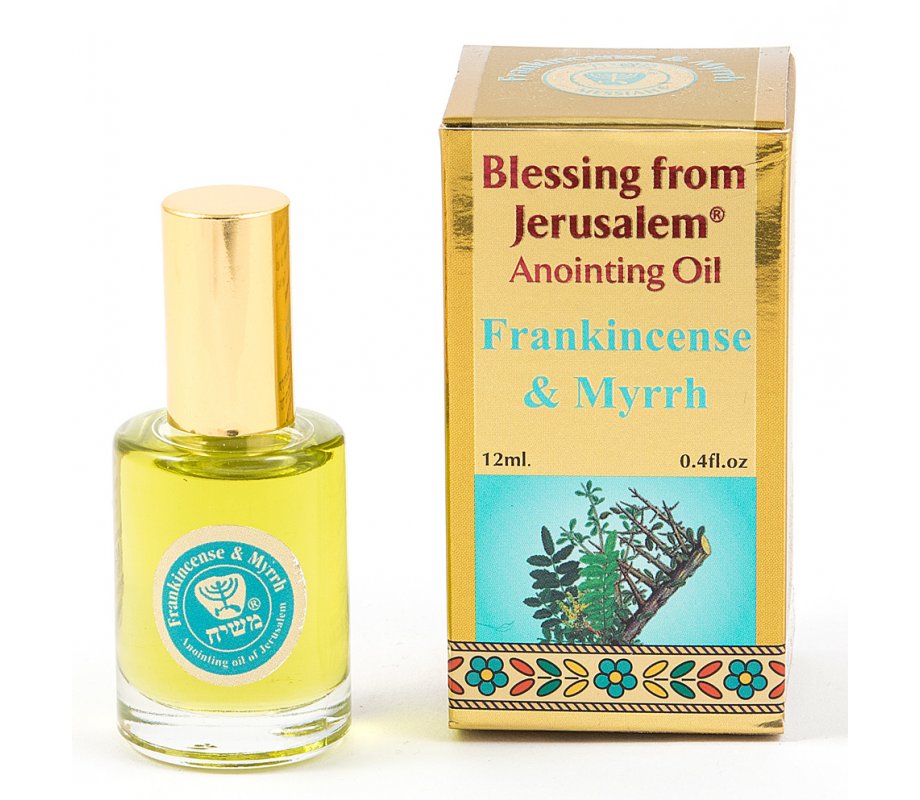 GOLD SERIES - Blessing from Jerusalem Frankincense & Myrrh Anointing Oil 0.4 fl.oz