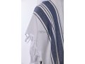 Hallelujah Wool Tallit Non Slip Prayer Shawl - Royal Blue and Black Stripes