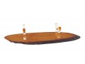 Hand Crafted Wood Shofar Stand with Lucite Clips - For Rams Horn 11-18 Inches long