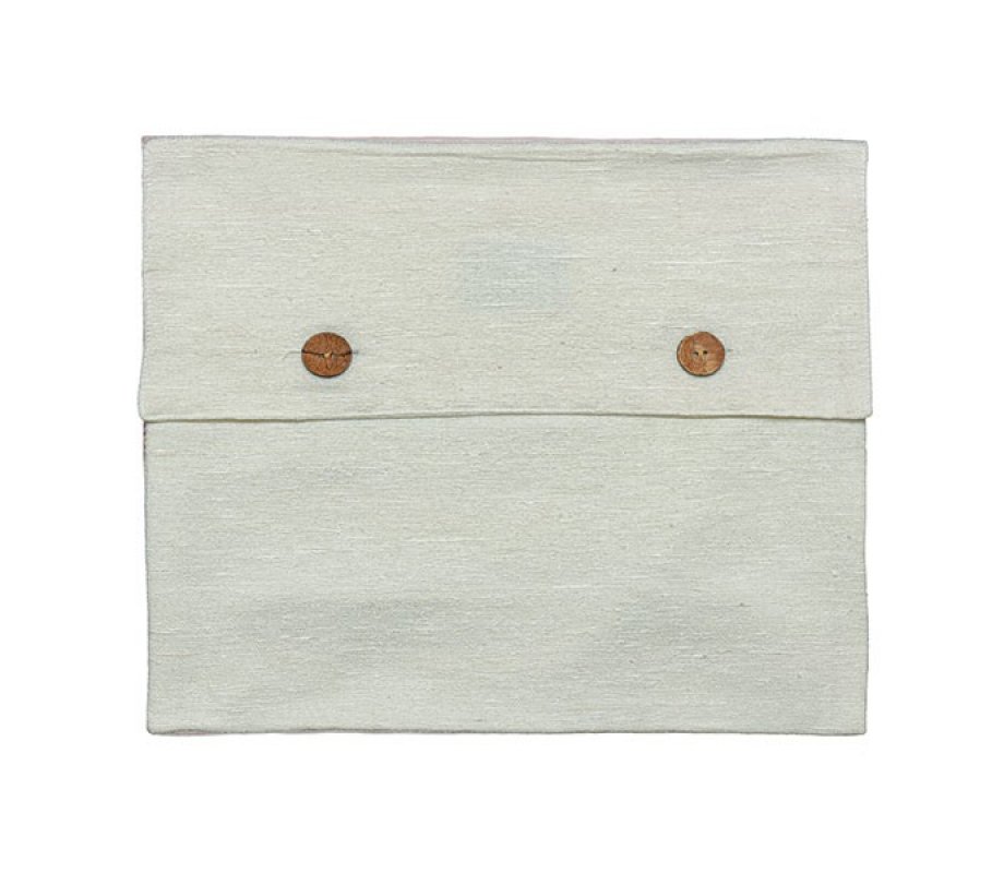 Hand Embroidered Silk-Cotton Prayer Shawl Set with Black Stripes - Yair Emanuel