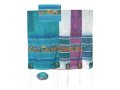 Hand Painted Silk Prayer Shawl Set with Jerusalem Images - Yair Emanuel