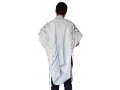 Lightweight Gilboa Wool Prayer Shawl with Light Blue Stripes