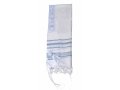 Lightweight Gilboa Wool Prayer Shawl with Light Blue Stripes