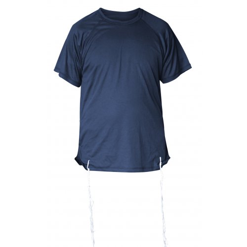 Mens Dry-Fit T-Shirt with Kosher Tzitzit Attached - Dark Blue