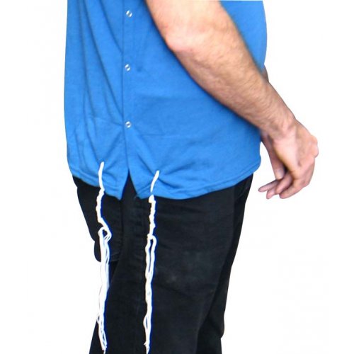 Mens T-Shirt with Attached Kosher Tzitzit - Royal Blue