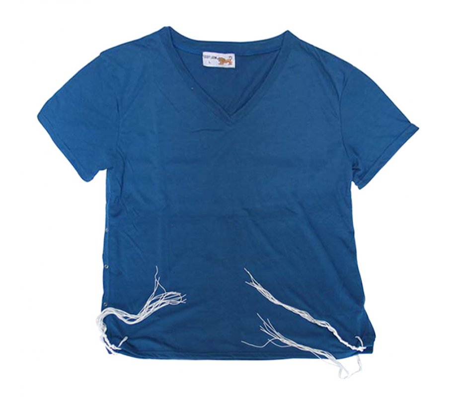 Mens T-Shirt with Attached Kosher Tzitzit - Royal Blue