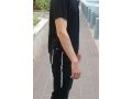 Mens T-shirt with Attached Kosher Tzitzit - Black