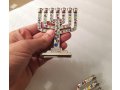 Mini Seven Branch Silver Menorah with Colorful Decorative Judaic Symbols  3.9