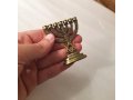Miniature Decorative Seven Branch Menorah with Star of David, Bronze - 2.7