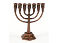 Miniature for Decoration Seven Branch Menorah, Copper  2.6 Inches Height