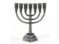 Miniature for Decoration Seven Branch Menorah, Pewter  2.6 Inches Height