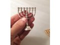 Miniature for Decoration Seven Branch Menorah, Silver  2.6 Inches Height