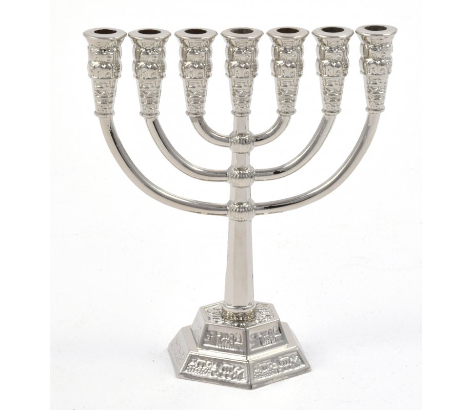 Miniature for Decoration Seven Branch Menorah, Silver – 2.6 Inches Height