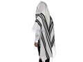 Modim Wool Classic Tallit Prayer Shawl - Black Stripes