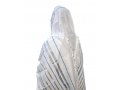 Noam Acrylic Tallit Prayer Shawl with Silver and Light Blue Stripes