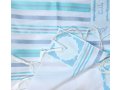 Noam Acrylic Tallit Prayer Shawl with Silver and Turquoise Stripes