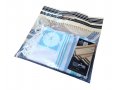 Noam Acrylic Tallit Prayer Shawl with Silver and Turquoise Stripes