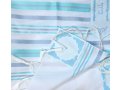 Noam Lightweight Acrylic Tallit Prayer Shawl with Silver and Turquoise Stripes