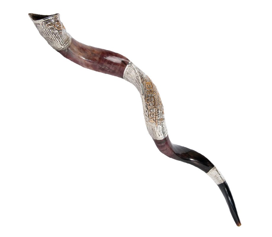Olive Design and Jerusalem Silver Yemenite Shofar