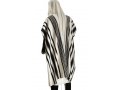 Prima A.A. Wool Prayer Shawl with Black Stripes