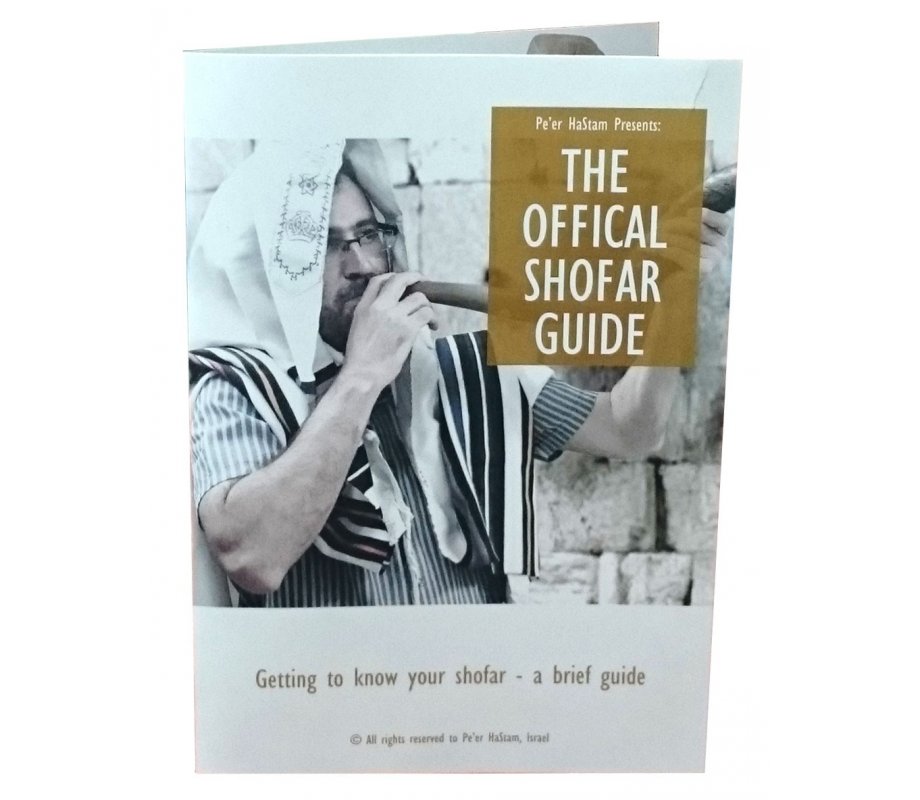Ram's Horn Shofar Moroccan Style Light Color with Crown Cut 13