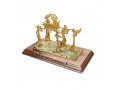 Sculpture, Shofar Blower and Holy Ark Carried on Poles, Large - Gold