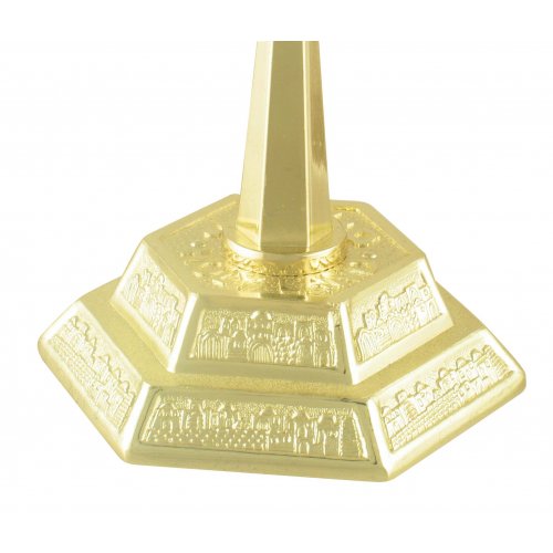 Seven Branch Gold Menorah, Jerusalem Images - Choose 8.6