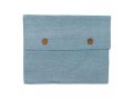 Silk-Cotton Prayer Shawl Set with Blue Stripes on Light Blue - Yair Emanuel
